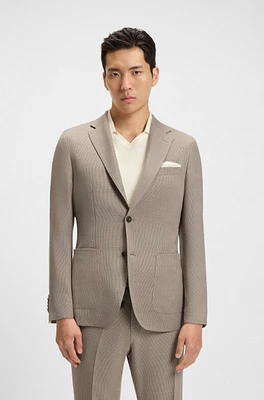 Slim-fit blazer virgin wool and silk