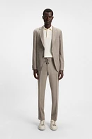 Slim-fit pants micro-patterned wool
