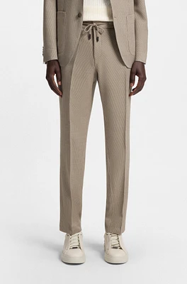 Slim-fit pants micro-patterned wool