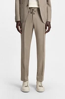 Slim-fit pants micro-patterned wool