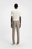 Slim-fit pants micro-patterned wool