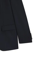 Extra-slim-fit suit micro-patterned stretch wool