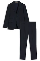 Slim-fit suit wool and silk