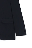 Slim-fit suit wool and silk