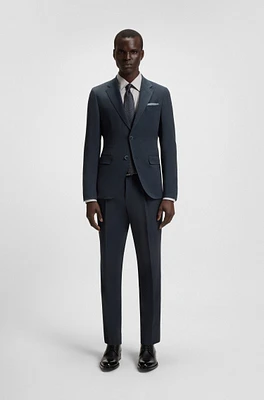 Slim-fit suit wool and silk
