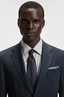 Slim-fit suit wool and silk