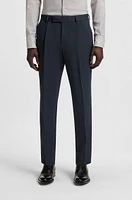 Slim-fit suit wool and silk