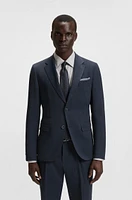 Slim-fit suit wool and silk