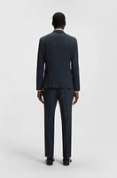 Slim-fit suit wool and silk