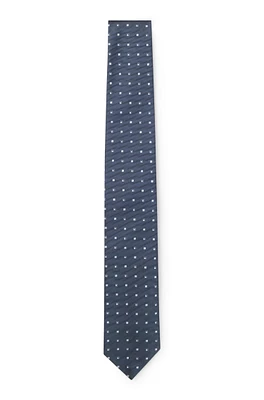 Silk-blend tie with micro pattern