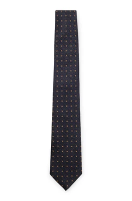 Italian-made tie in patterned silk jacquard