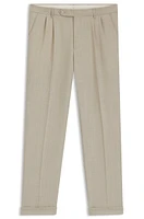 Regular-fit pants micro-patterned wool