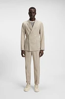 Regular-fit pants micro-patterned wool