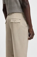 Regular-fit pants micro-patterned wool