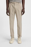 Regular-fit pants micro-patterned wool