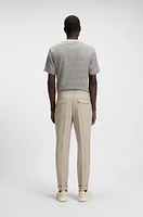Regular-fit pants micro-patterned wool