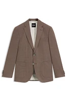 Regular-fit blazer a patterned wool blend