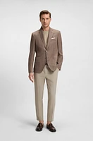 Regular-fit blazer a patterned wool blend