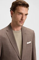 Regular-fit blazer a patterned wool blend