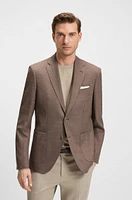 Regular-fit blazer a patterned wool blend