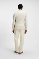 Slim-fit blazer checked wool, silk and linen