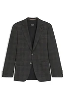 Slim-fit blazer checked wool