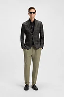 Slim-fit blazer checked wool