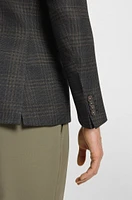 Slim-fit blazer checked wool
