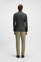 Slim-fit blazer checked wool
