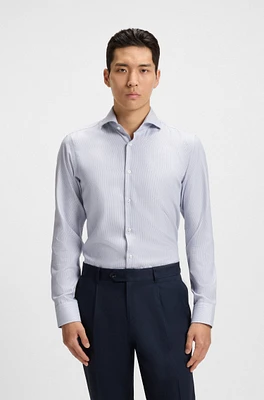 Slim-fit shirt wrinkle-resistant cotton dobby