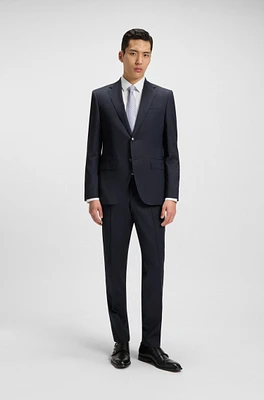Regular-fit suit striped virgin wool