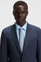 Slim-fit suit micro-patterned stretch fabric