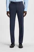 Slim-fit suit micro-patterned stretch fabric