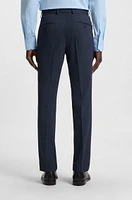 Slim-fit suit micro-patterned stretch fabric
