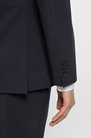 Slim-fit suit micro-patterned stretch fabric