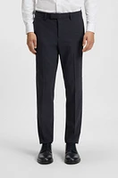 Slim-fit suit micro-patterned stretch fabric