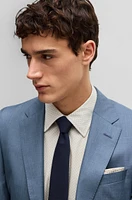 Slim-fit suit virgin wool and silk