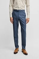 Slim-fit suit virgin wool and silk