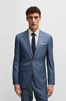 Slim-fit suit virgin wool and silk