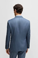 Slim-fit suit virgin wool and silk