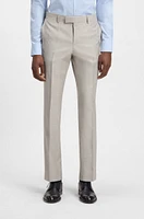 Slim-fit suit micro-patterned virgin wool