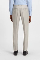 Slim-fit suit micro-patterned virgin wool