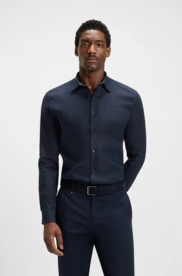 Slim-fit shirt stretch linen