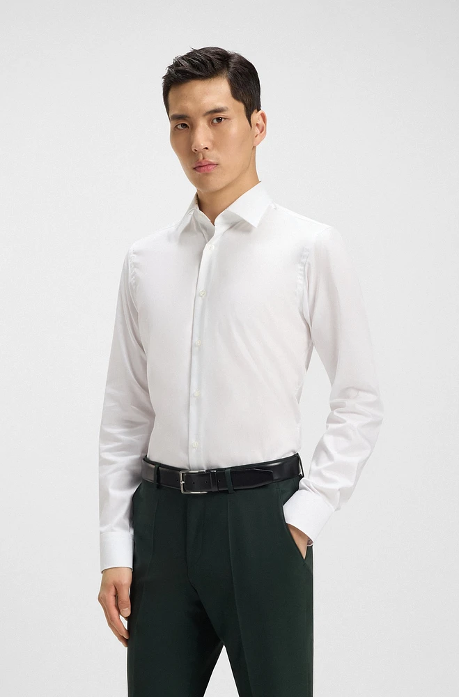 Regular-fit shirt easy-iron cotton poplin