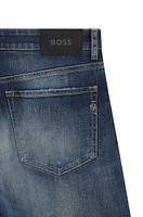 Blue jeans stretch denim
