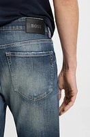Blue jeans stretch denim
