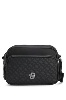 Crossbody bag with monogram pattern