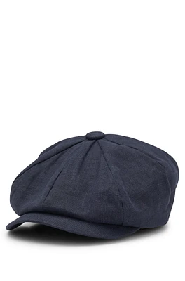 BECKHAM x BOSS baker-boy cap linen