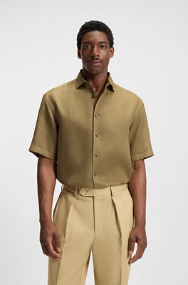 BECKHAM x BOSS relaxed-fit shirt linen