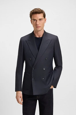 BECKHAM x BOSS double-breasted blazer stretch wool